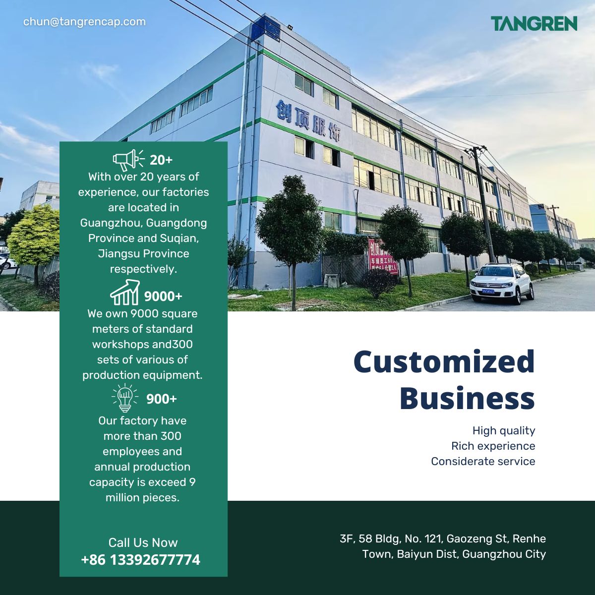 Su socio de confianza en la fabricación de sombreros OEM/ODM. 1