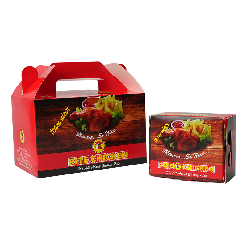 Uchampak-Custom Food Grade kylling burger boks emballasje engangs take away stekt kylling emballasje bokser 5