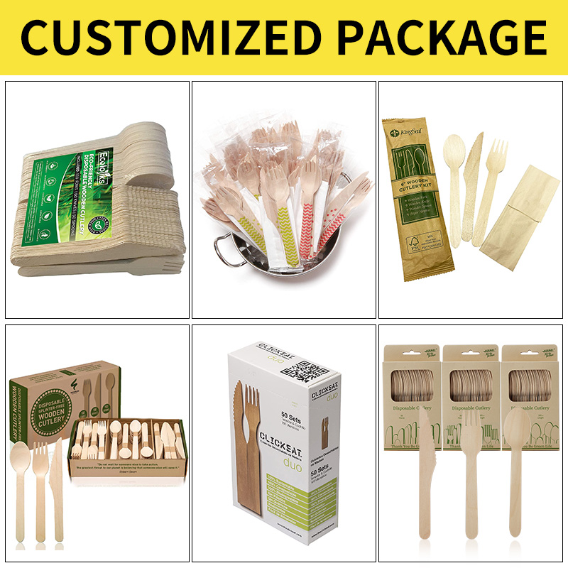 Set Sendok Garpu Kayu Biodegradable Sendok Garpu Kayu 6