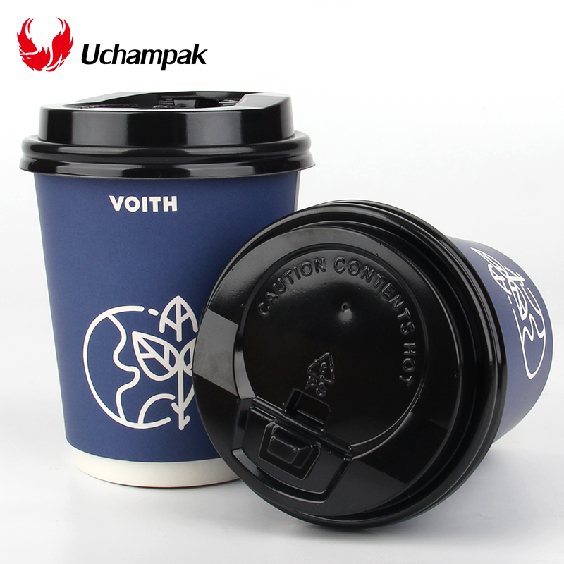 Uchampak-Bio kaaned ühekordsele pabertopsile 8oz/10oz/12oz/16oz/20oz/kahekordse seinaga ja ühekordse seinaga tassi jaoks 4