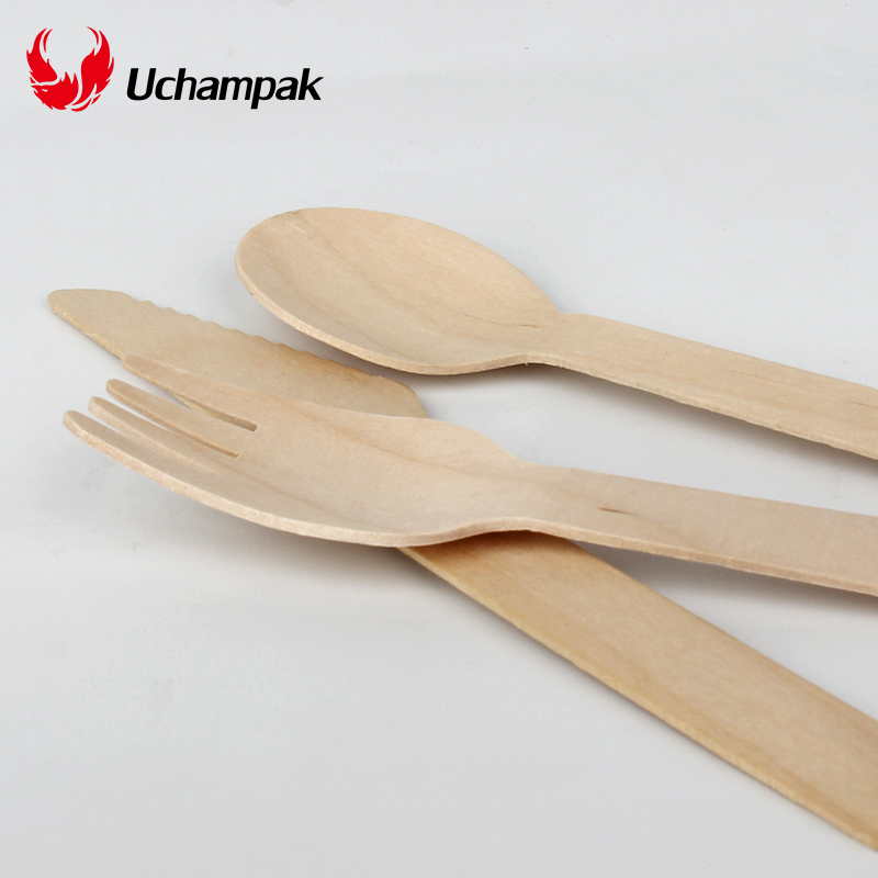 Proizvajalec bambusovih jedilnih priborov Champak-Disponable bambusove žlice/vilice/noži 4