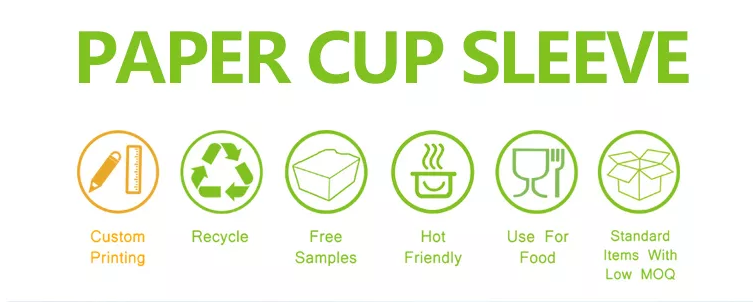 Uchampak - custom printed disposable Eco-friend double wall paper cups coffee cup sleeve Cup Sleeves 9