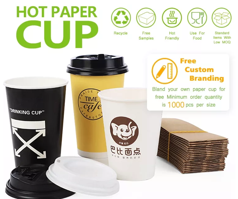 Uchampak- Disposable custom printed craft embossed stamped paper coffee cup sleeve for paper cup Cup Sleeves2 10