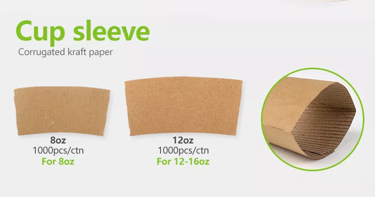 Uchampak - custom printed disposable Eco-friend double wall paper cups coffee cup sleeve Cup Sleeves 11