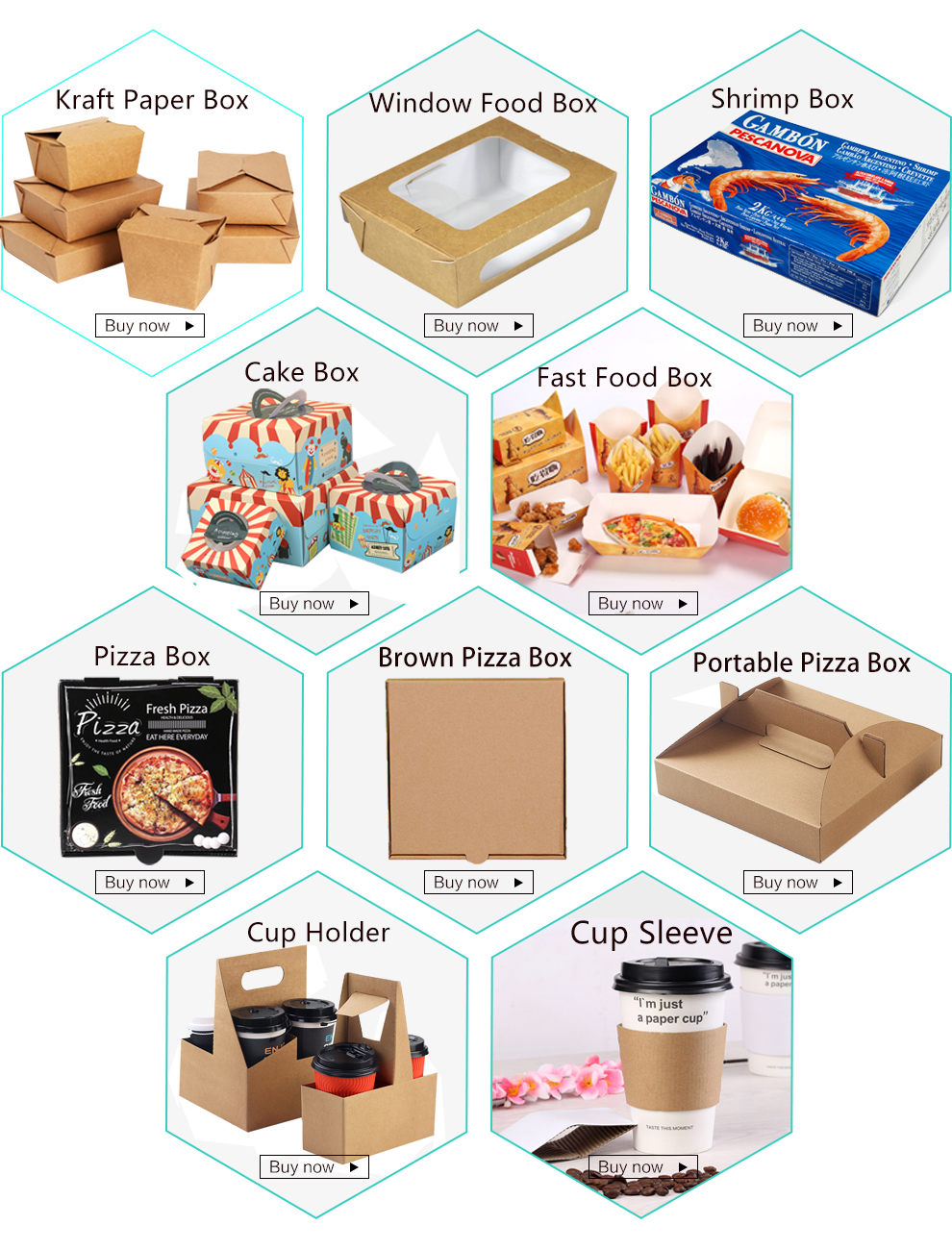 Disposable kraft paper cup French fries boxes