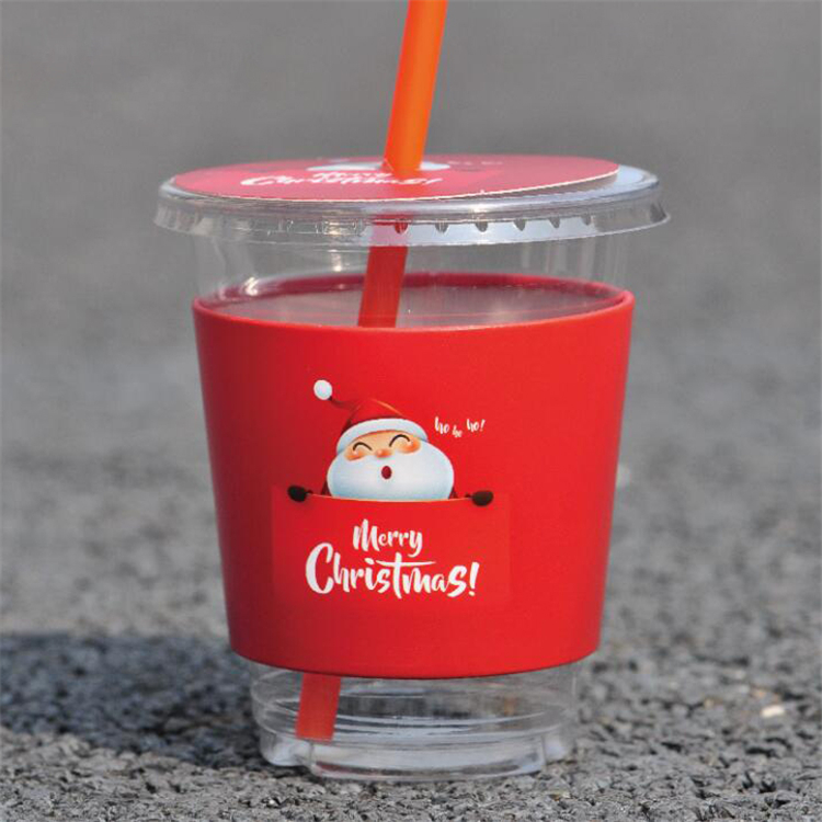 Customized plastic coffee cup sleeves for packing