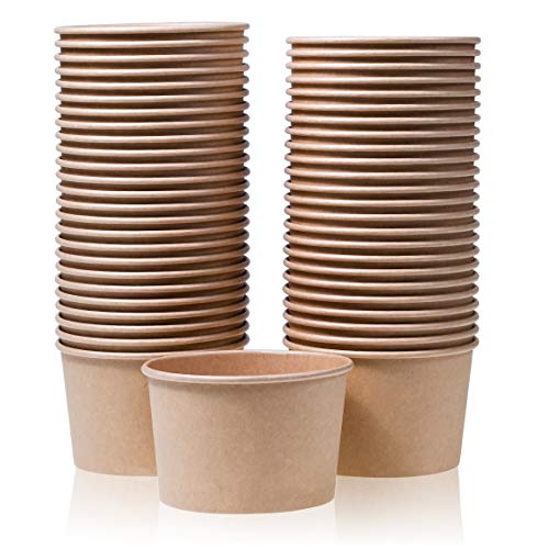 Uchampak - Deli Kraft Container Take Away Engangsnudelsalat Suppeskål Papir Cup 5