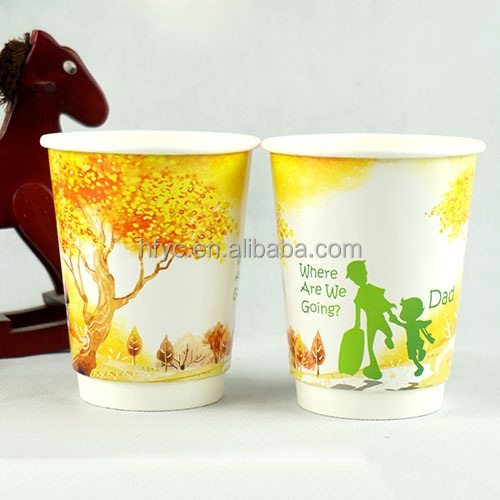 Uchampak- customized logo bepa kapu yakadhindwa styrofoam makapu maviri emadziro kofi kapu kubva kuchina vatengesi Kaviri madziro mukombe 8