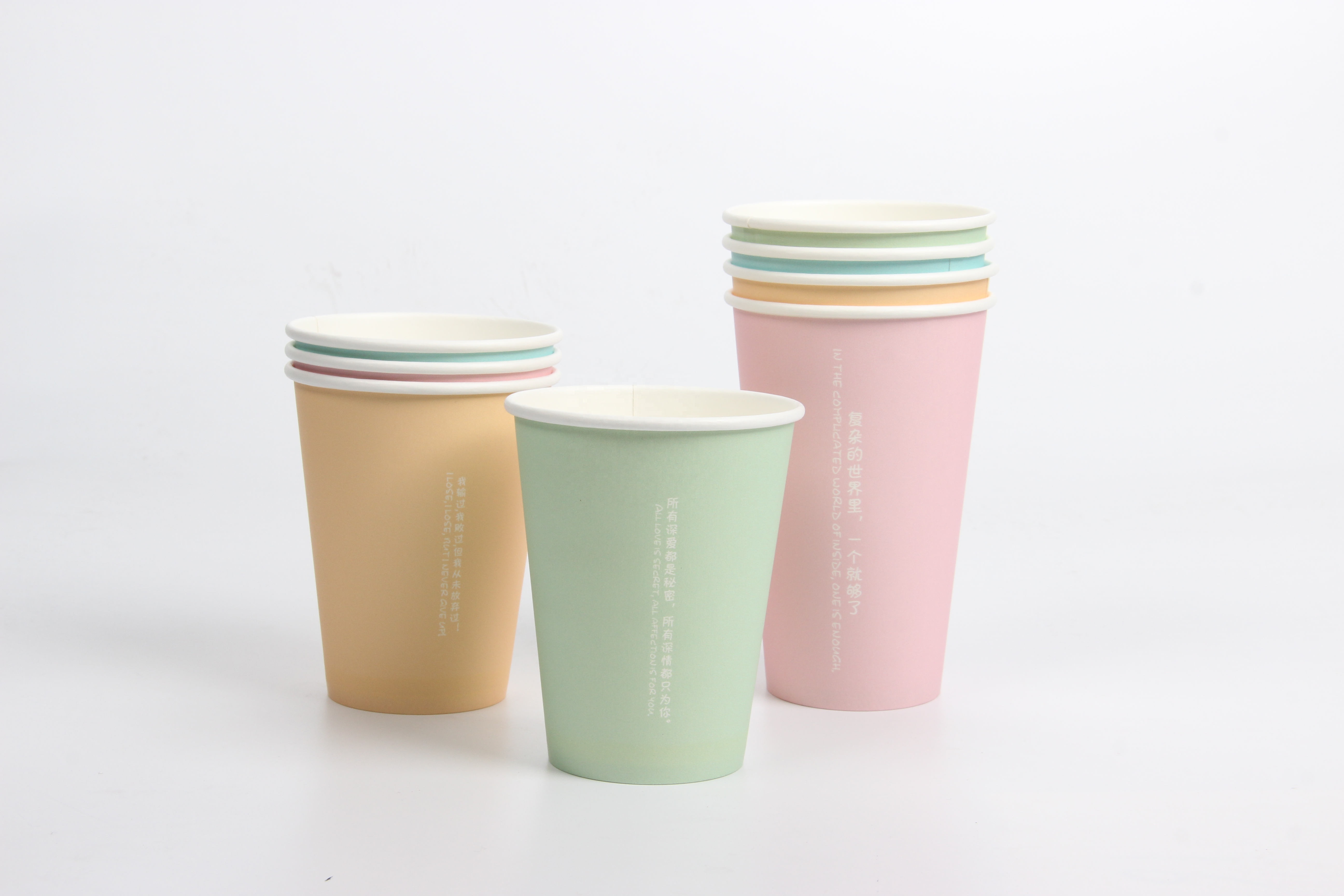 உச்சம்பாக் - தனிப்பயனாக்கப்பட்ட வடிவமைப்பு 16oz ஒற்றை சுவர் கிராஃப்ட் சூடான பானம் டேக் அவே பேப்பர் காபி கப் ஒற்றை சுவர் கப் 14