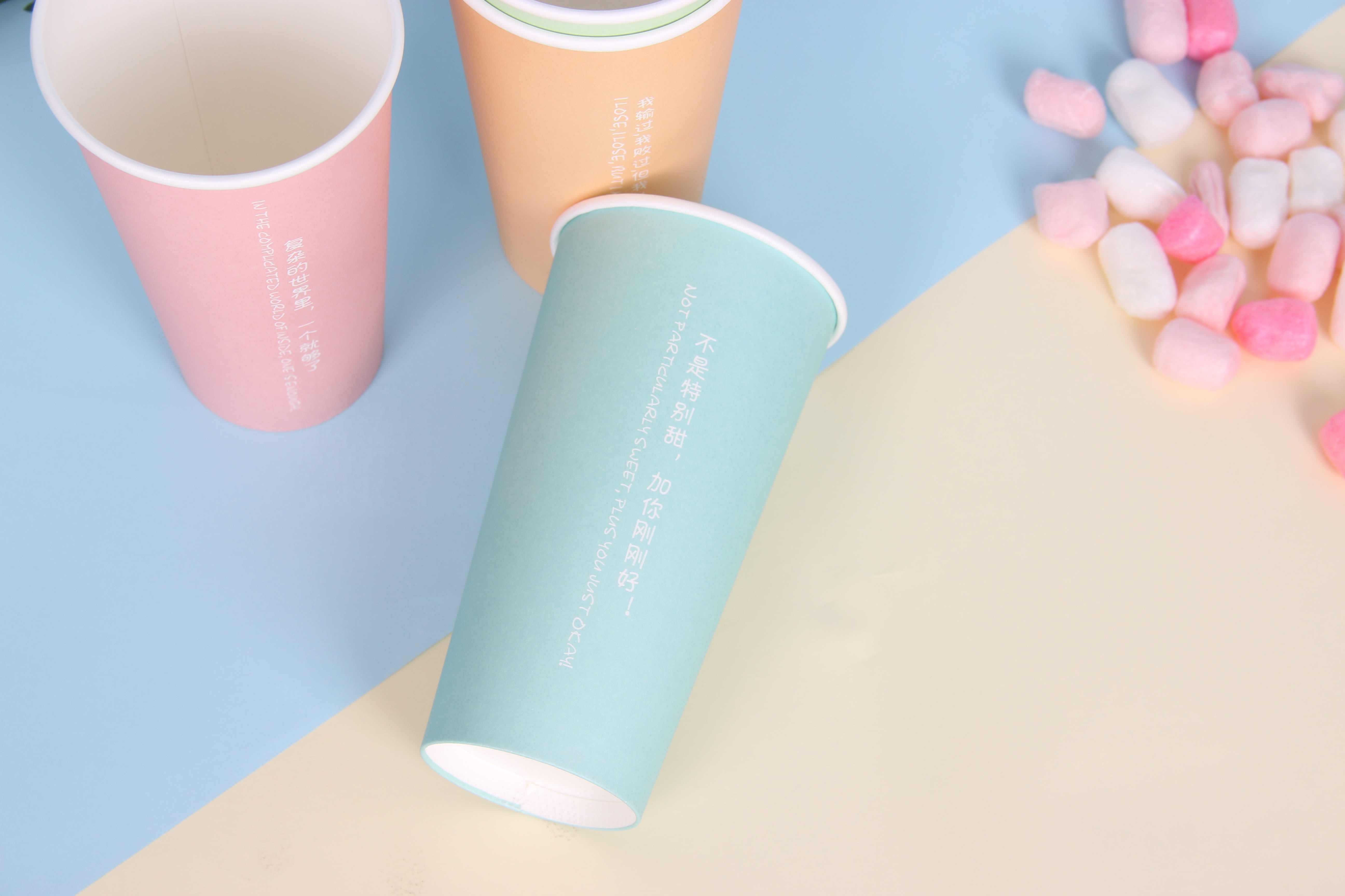 உச்சம்பாக் - தனிப்பயனாக்கப்பட்ட வடிவமைப்பு 16oz ஒற்றை சுவர் கிராஃப்ட் சூடான பானம் டேக் அவே பேப்பர் காபி கப் ஒற்றை சுவர் கப் 15