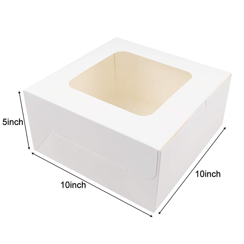 Uchampak-Auto-Popup Natural Bluk White Pie Box Box Box,Cardboard Cookie Box ene Window & IPaki eSongekayo 9