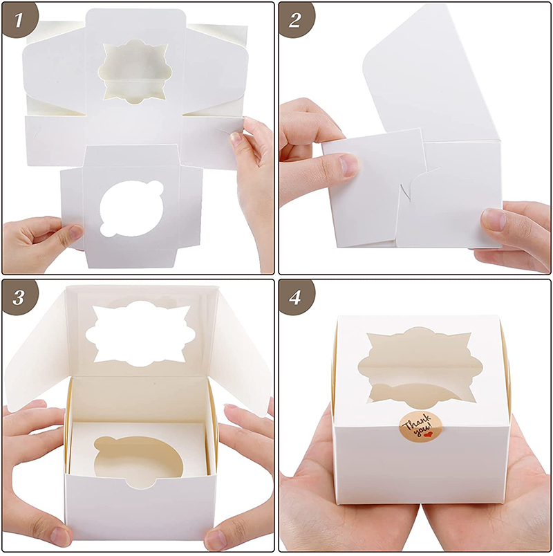 Uchampak - food grade paper disposable snack box Eco Friendly Sushi To Go Box Packaging Window & Foldable Pak 10