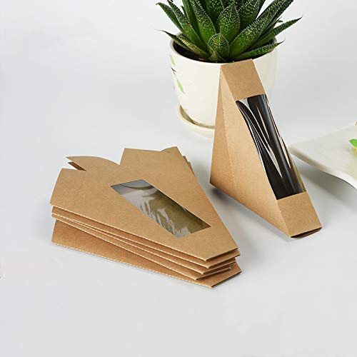 Uchampak - Disposable Paper Sandwich Sandwich Wedge Box Takeaway Box Triangle Sandwich Box nga May Bintana 13