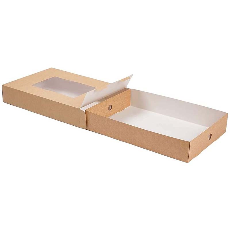Uchampak - Bakery Boxes Cake Boxes Cookie Boxes with Windows for Pies Strawberries and Muffins Window & Foldable Pak2 12