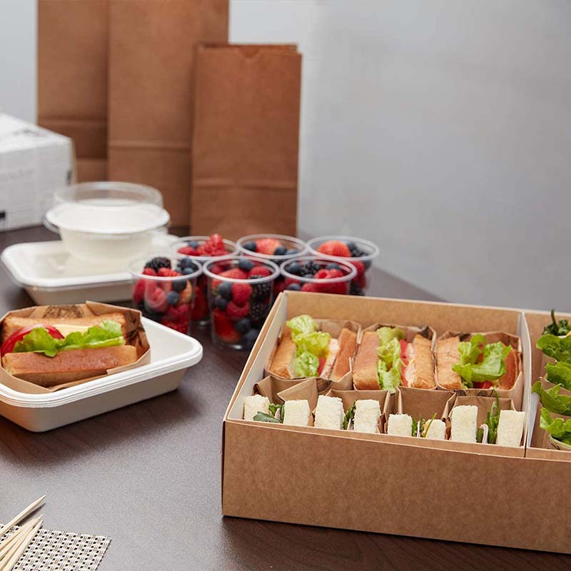 Uchampak - Bakery Boxes Cake Boxes Cookie Boxes with Windows for Pies Strawberries and Muffins Window & Foldable Pak2 8