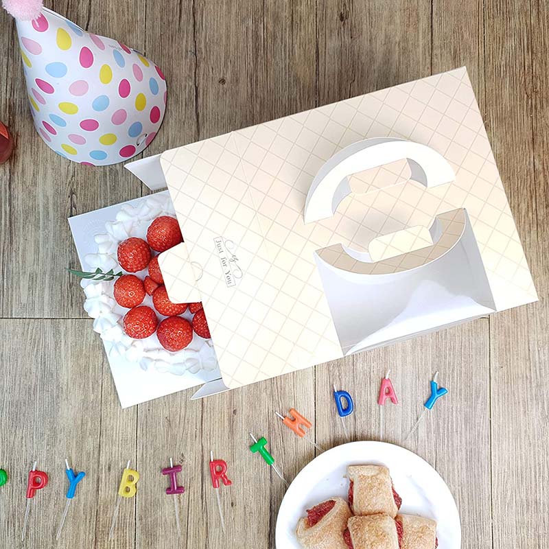 Uchampak- packing box with PVC window, large natural craft paper box for pies and biscuit boxes Window & Foldable Pak 11