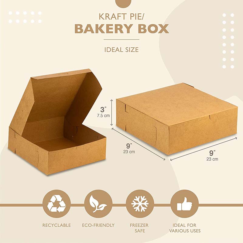 Uchampak- Paper Take Out Containers, Kraft Lunch Meal Food Boxes, Disposable Storage to Go Packaging  Leak Grease 9