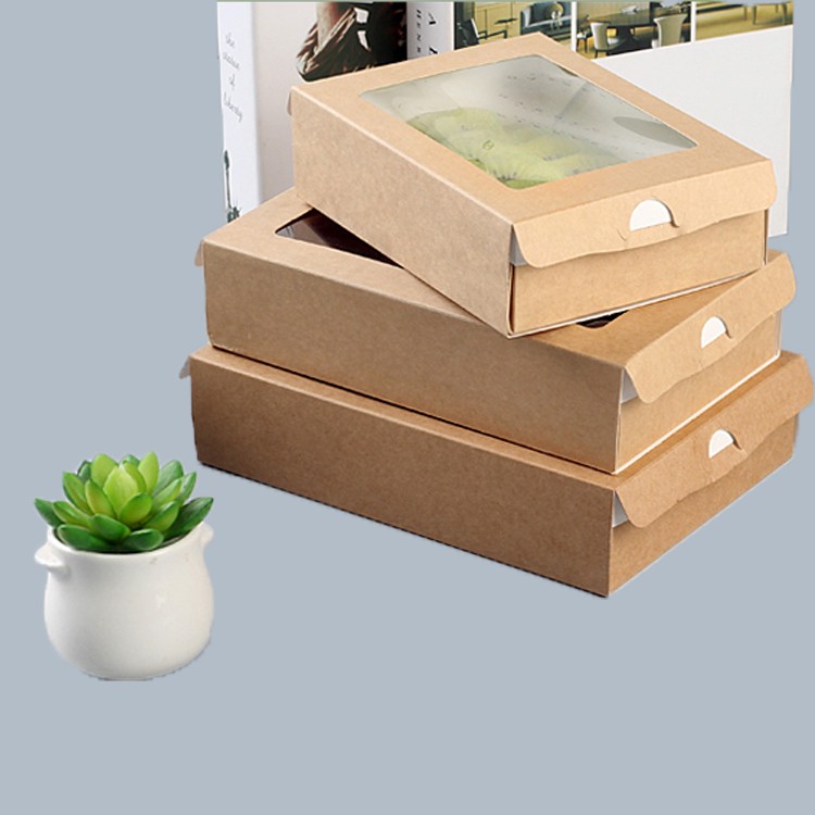 Uchampak – Bedruckte rechteckige Obstsalatbox in Sondergröße für das Restaurantfenster & Faltbares Paket 6