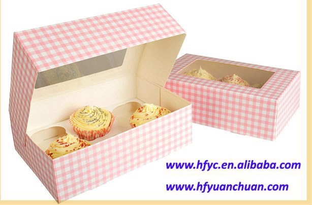 Uchampak - Scatole per cupcake economiche all'ingrosso, Scatole per mini cupcake per confezioni con inserti Finestra & Pacco pieghevole 12