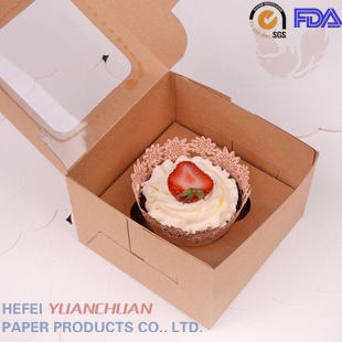 Uchampak - Scatole per cupcake economiche all'ingrosso, Scatole per mini cupcake per confezioni con inserti Finestra & Pacco pieghevole 9