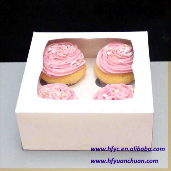 Uchampak - Scatole per cupcake economiche all'ingrosso, Scatole per mini cupcake per confezioni con inserti Finestra & Pacco pieghevole 11