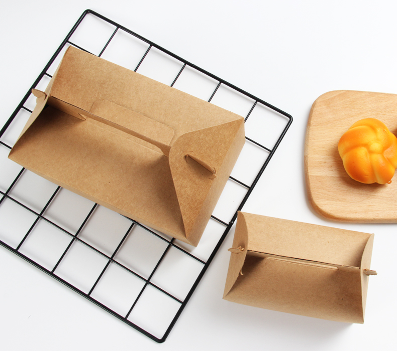 Food grade custom paper cake box with handle