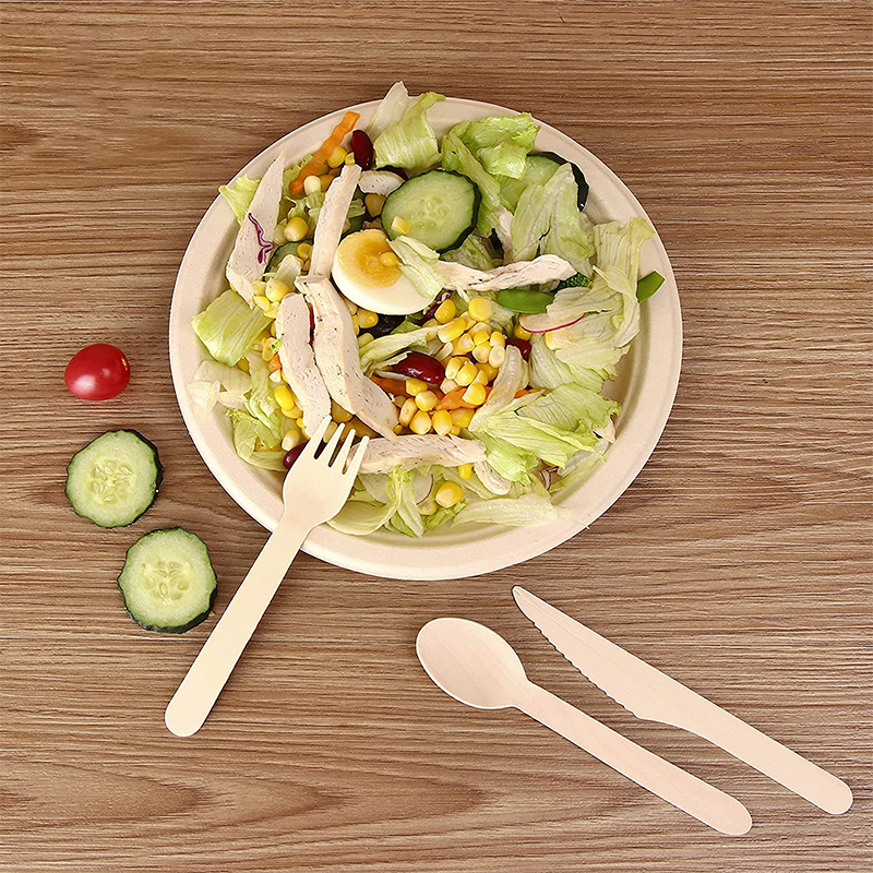 Uchampak - Forks Spoons bıçaq bıçaqları, birdəfəlik eko dostu davamlı və taxta süfrə qablarına pulsuz alternativ 11