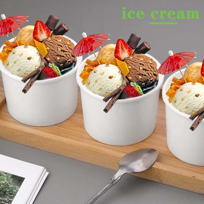 kraft bowl Poke Pak Disposable round soup container with paper lid to go bowl soup container/cup paper bowl