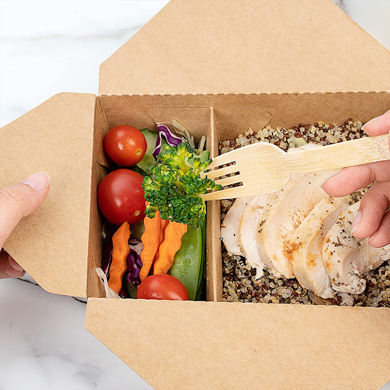 YuanChuan - Kuhaa ang White Kraft Paper Fast Food Container Packaging Box nga May Window Container4 13
