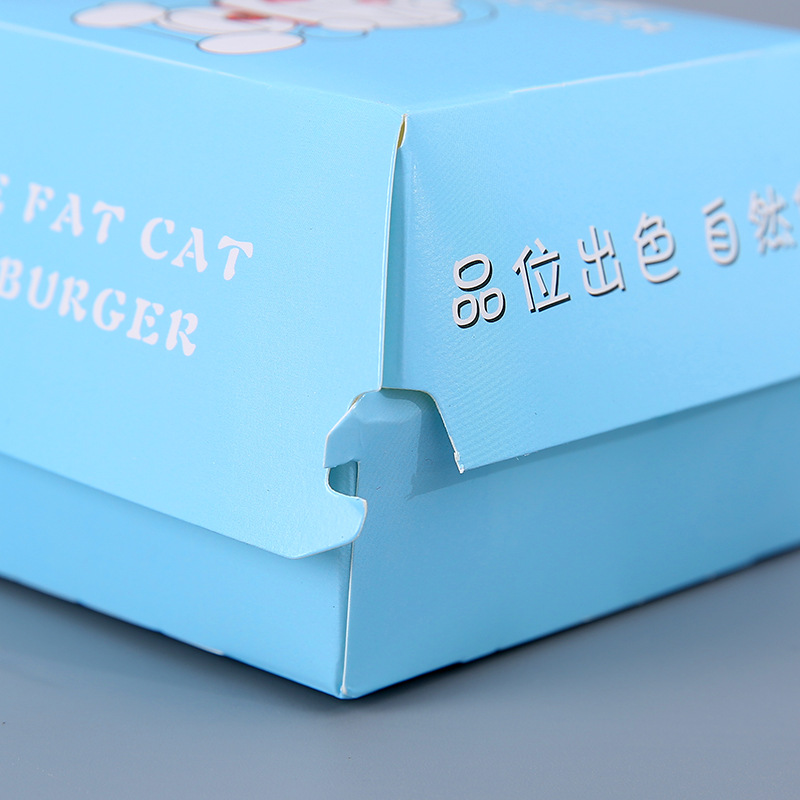 Custom Disposable Food Grade Cardboard hamburger Packaging Paper Burger Box