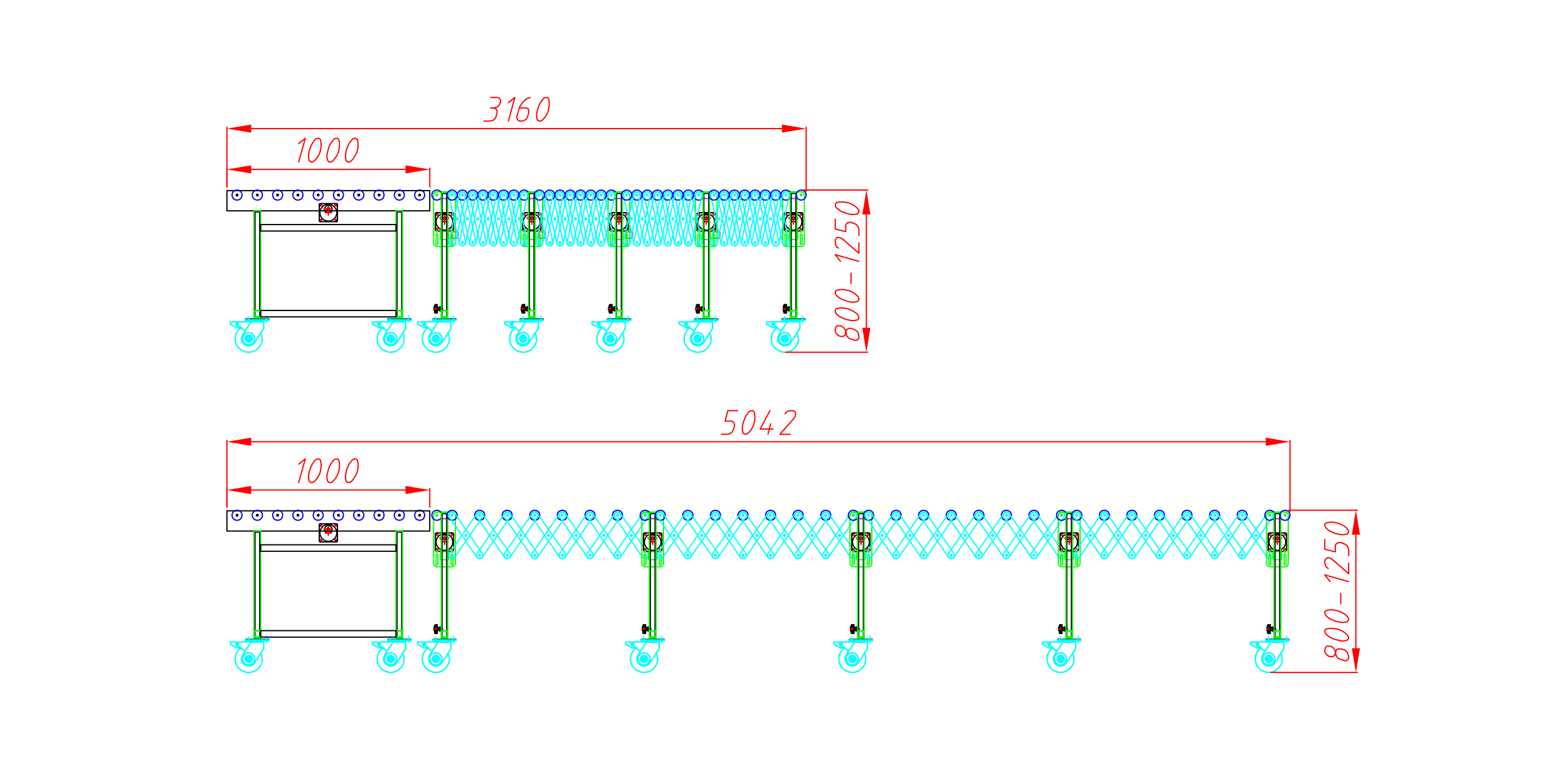 Factory/Warehouse DIY Power Roller Telescopic Conveyor Machine 8