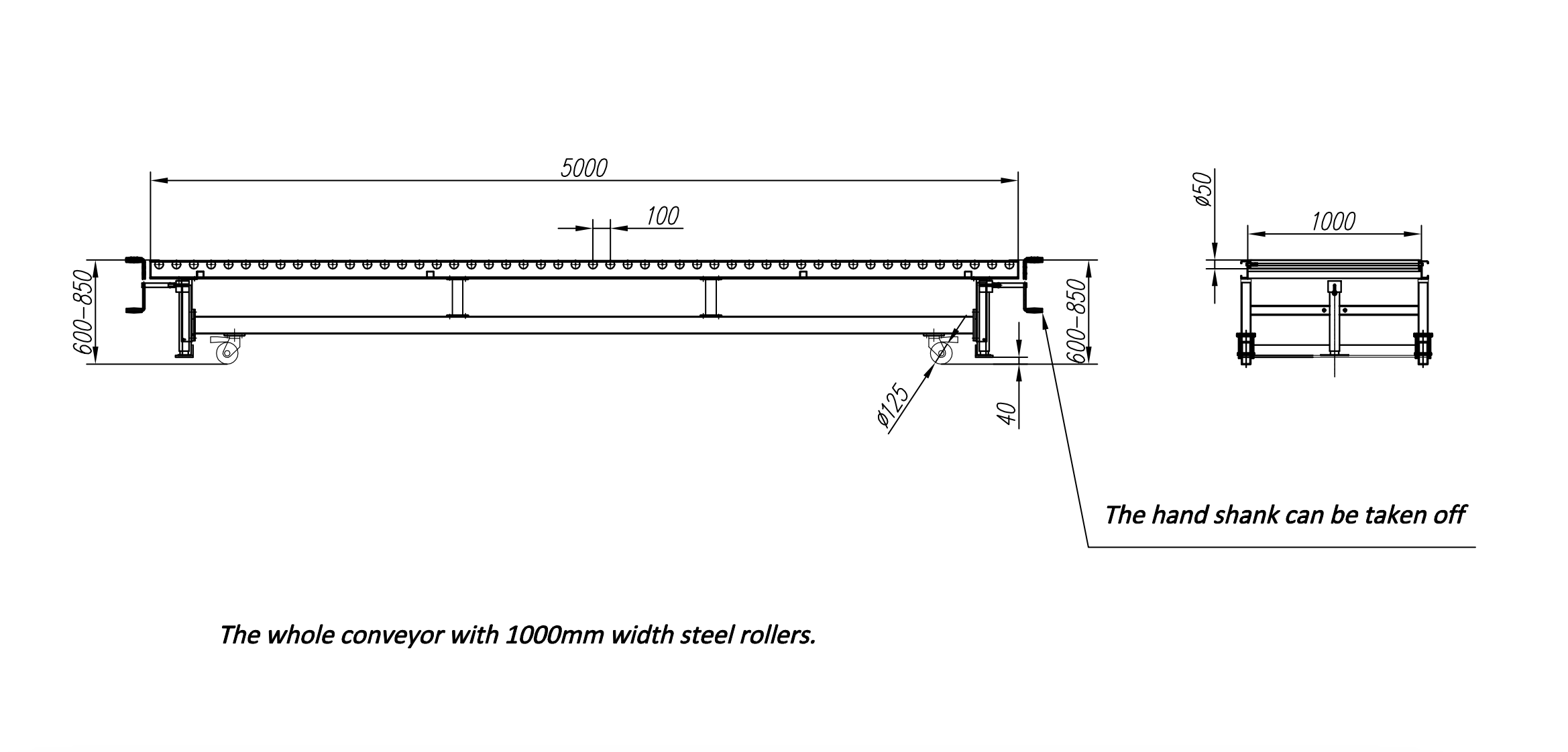 OEM Adjustable Gravity Roller Conveyor For Sale-YiFan Conveyor 7