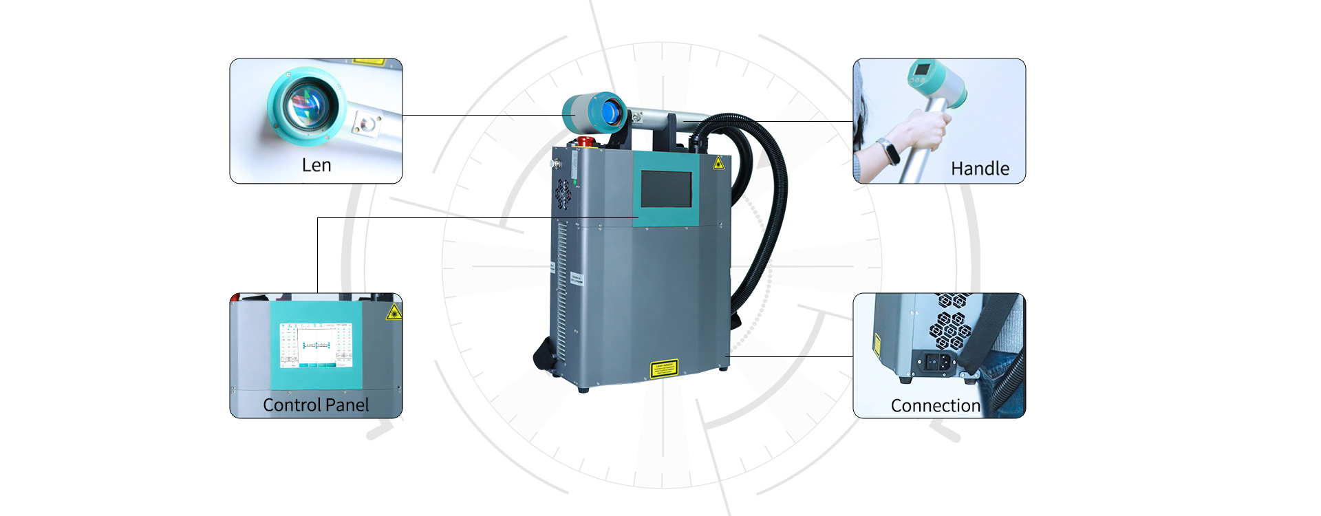product-100W Small Size Hand Held Rust Removal Fiber Laser Cleaning Machine-Lxshow-img