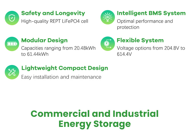 20kWh/30kWh/40kWh/50kWh/60kWh 204V/307V/409V/512V/614V Battery Energy Storage System 7