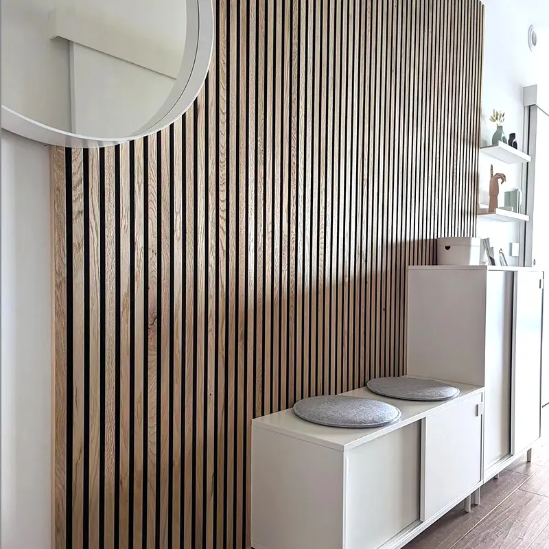 Anpassbare Wandpaneele aus Holzlamellen Toomel Akustikpaneele 19