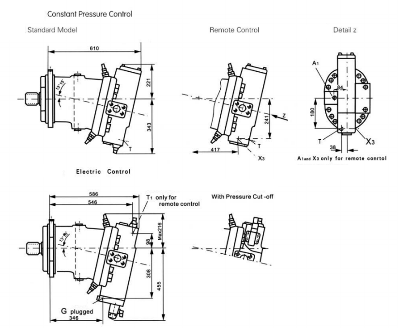 Eksenel Piston Eğimli Eksen Tasarımlı Değişken Deplasmanlı Pompa A7V .png