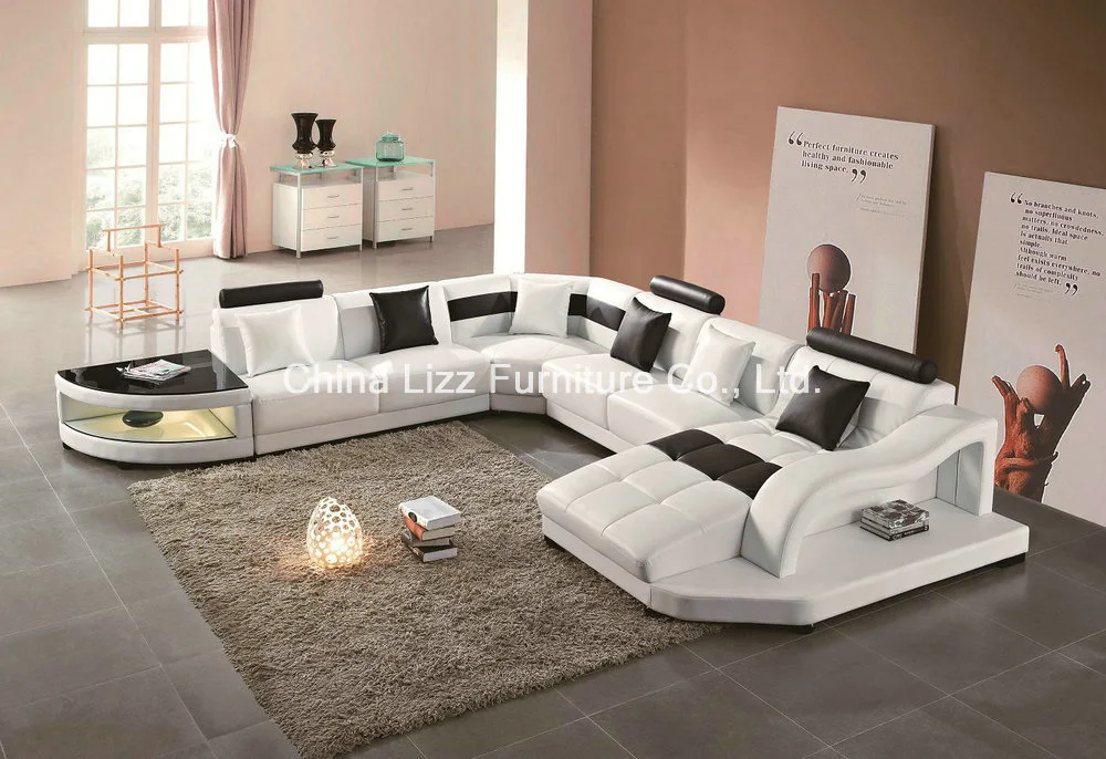 New Arrival Home Furniture Various Colors Modern Corner Genuine Leather Sofa 8