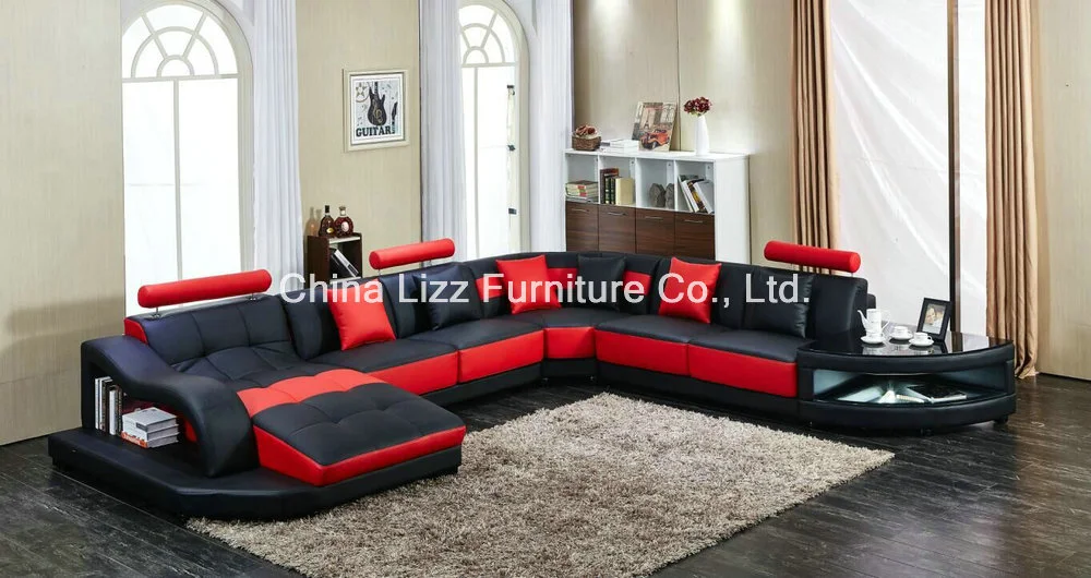 New Arrival Home Furniture Various Colors Modern Corner Genuine Leather Sofa 9