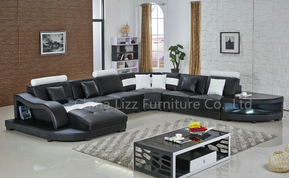 New Arrival Home Furniture Various Colors Modern Corner Genuine Leather Sofa 11