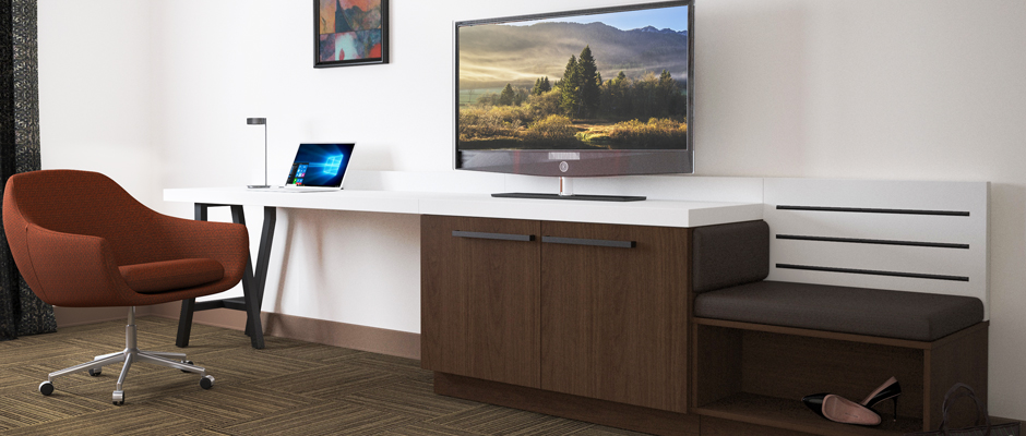 Venta al por mayor nuevo diseño personalizado hilton garden Inn hotel habitación set muebles de cama 8