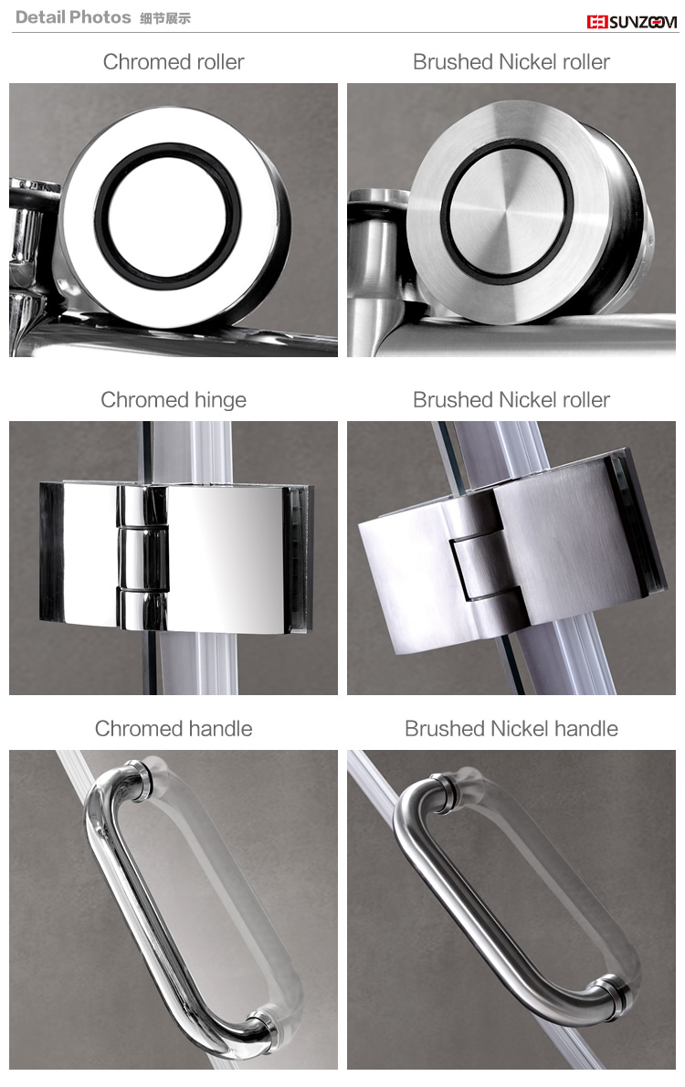 Hot selling new design frameless smooth sliding bath shower door 8