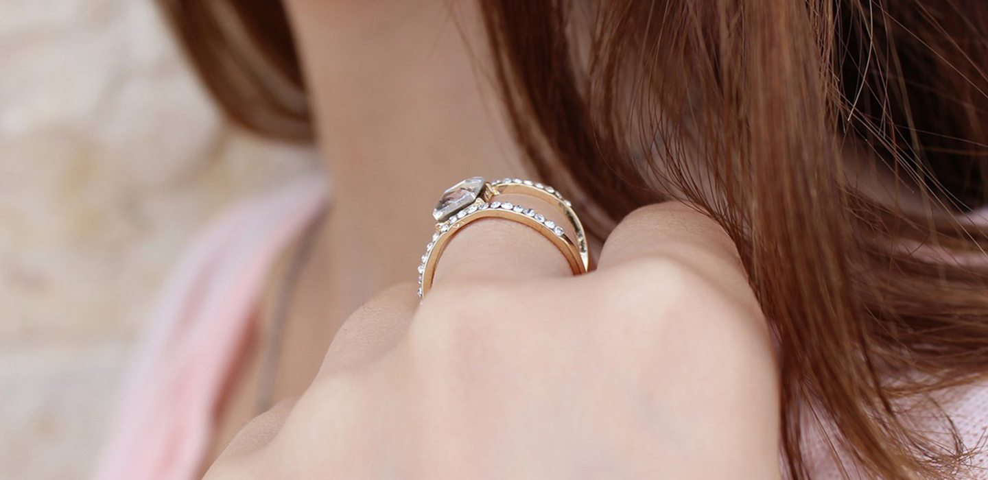 T1 Narrow Diamond Ring - Silvergld jewelry 5