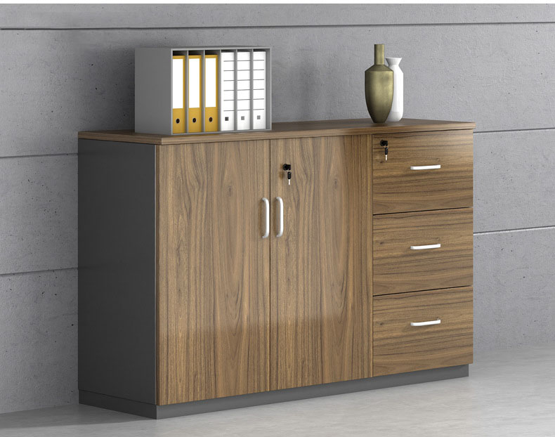 Vente chaude simple cabinet de document de bureau en bois avec serrure et tiroirs latéral de conseil classeur de bureau classeur 12