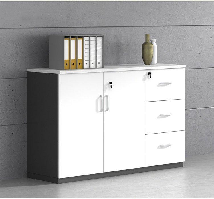 Vente chaude simple cabinet de document de bureau en bois avec serrure et tiroirs latéral de conseil classeur de bureau classeur 10
