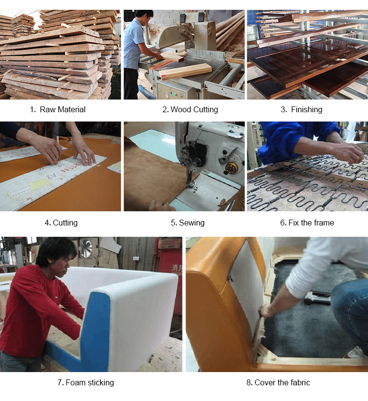Chine fabricant chambre à coucher conceptions en bois armoire blanche moderne chambre à coucher 5 portes Mdf Armoires à vêtements avec miroir 14