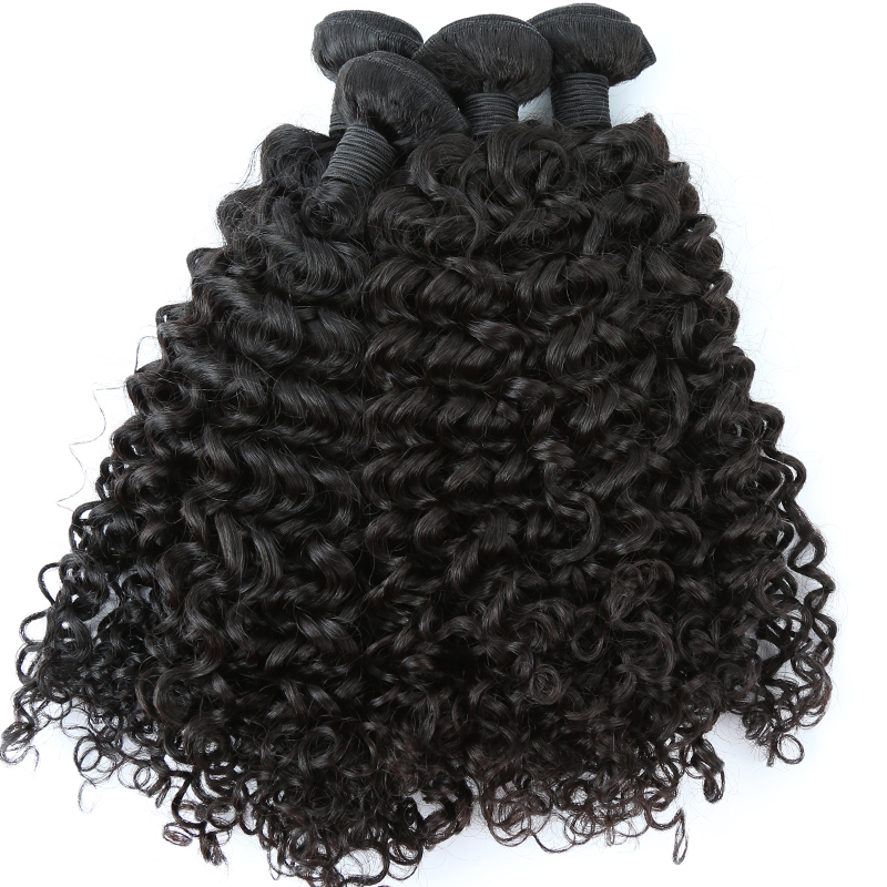 10A Grade Hair  Raw Unprocessed malaysian afro kinky curl sew in hair weave 10
