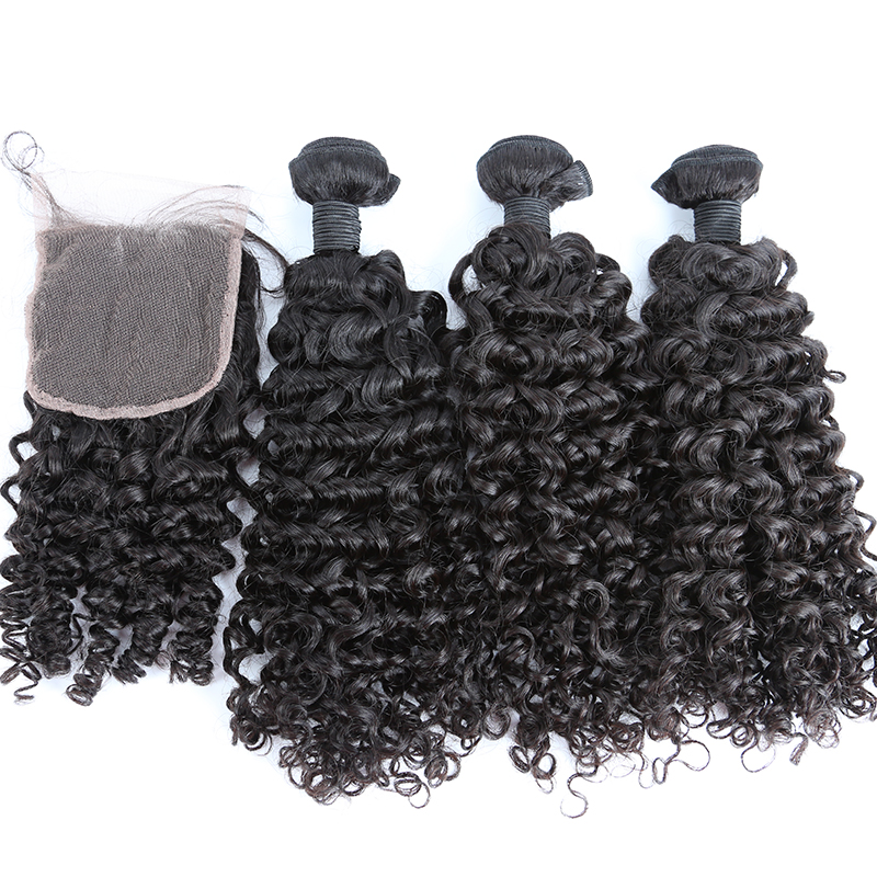 10A Grade Hair  Raw Unprocessed malaysian afro kinky curl sew in hair weave 15