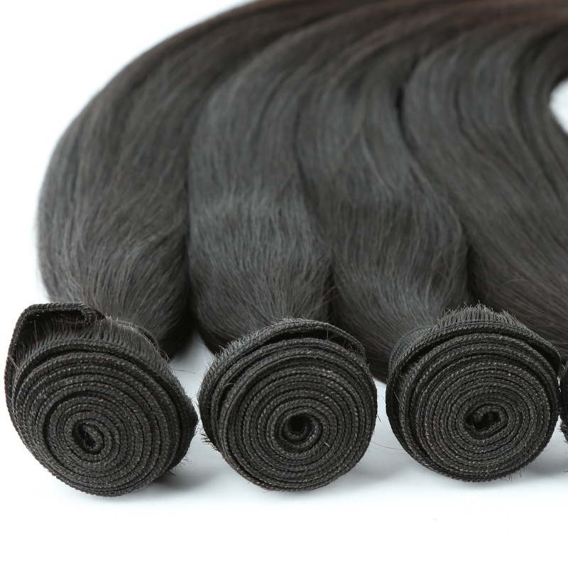 Unprocessed Manufacture cheap human hair Straight hair Raw indian hair 10