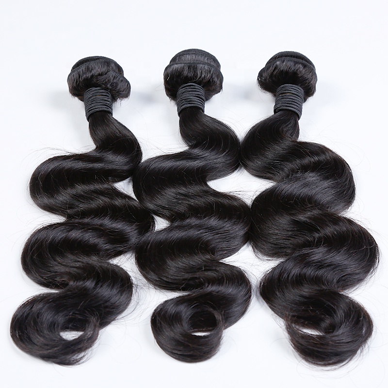 China factory unprocessed wholesale 100% Indian human hair virgin body wave hair bundles 10