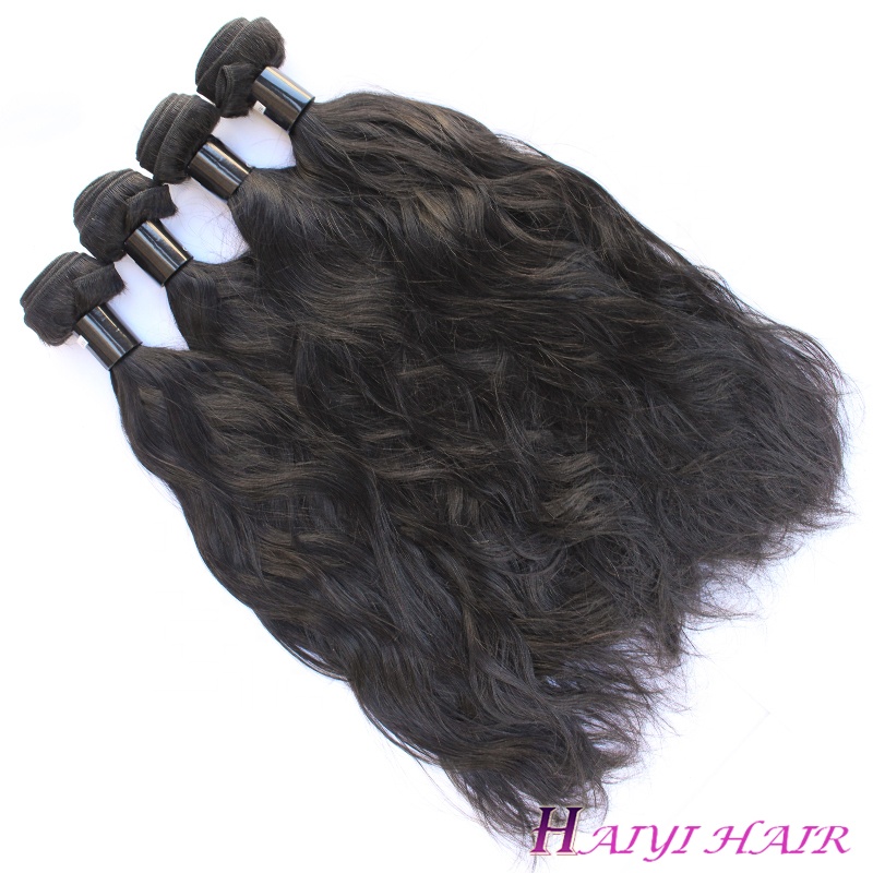 Wholesale high quality natural wave cuticle aligned raw Peruvian virgin human hair weave bundles 9